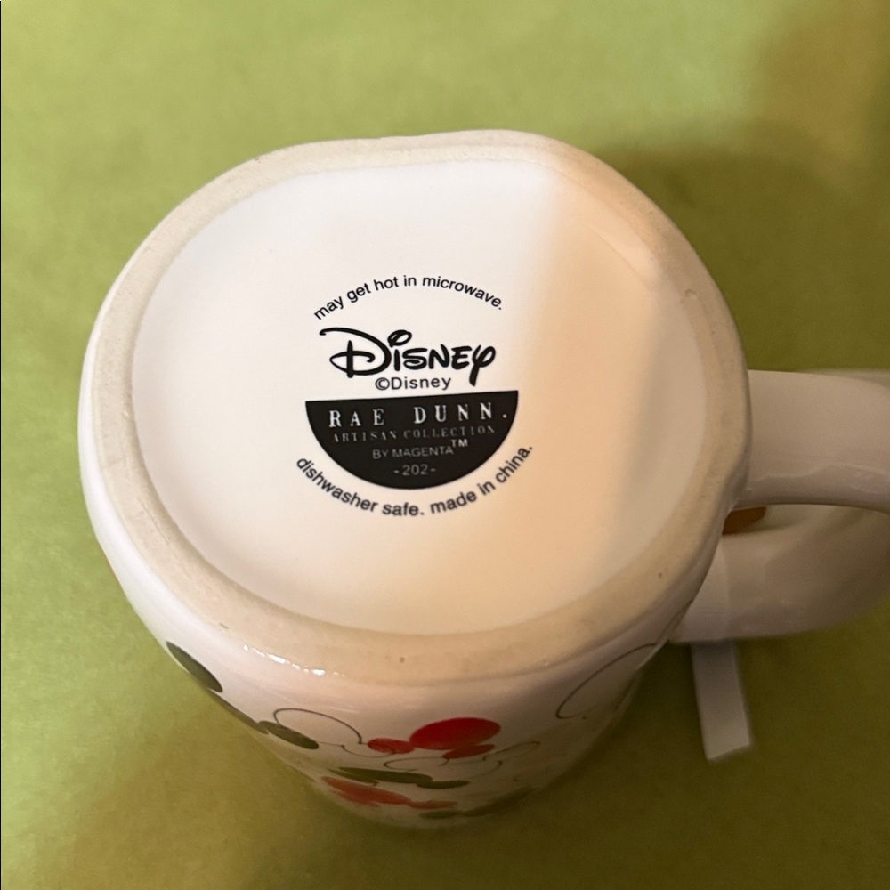 Rae Dunn Disney Mickey Print Double Sided Mug With A Mickey Head On The Handle - Picture 5 of 7